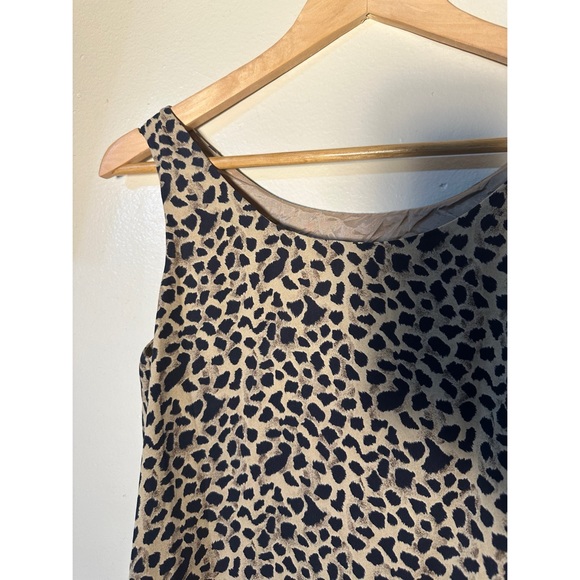 Pretty Ann May Leopard Print Sleeveless Blouse size XS 100% Silk - Picture 4 of 9
